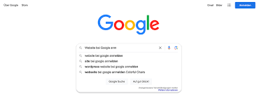 webseite anmelden